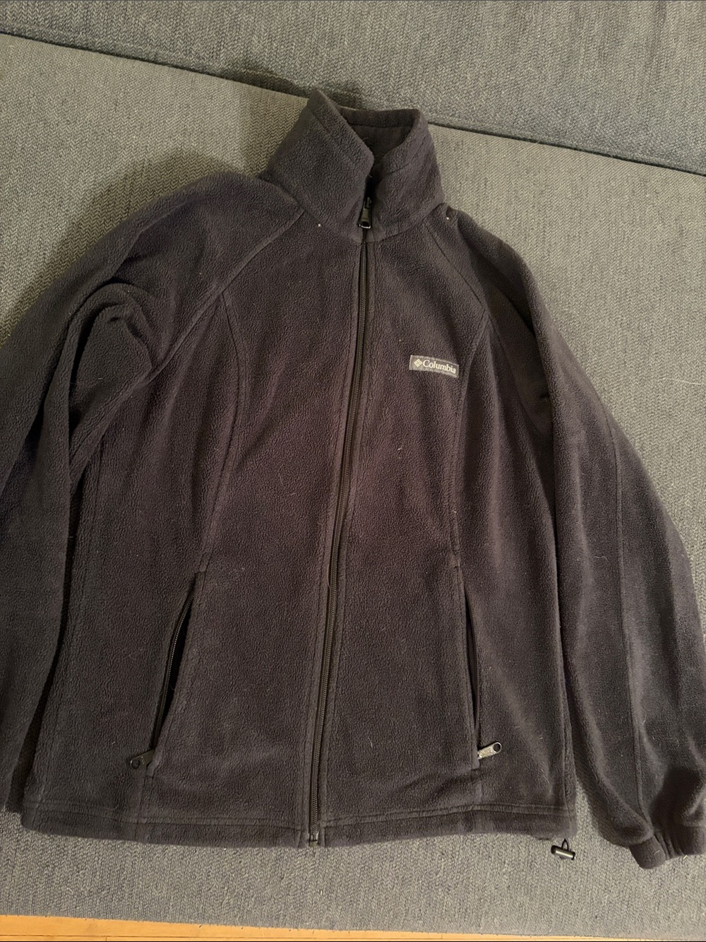 Columbia Black Lightweight Fleece Full-Zip Jacket